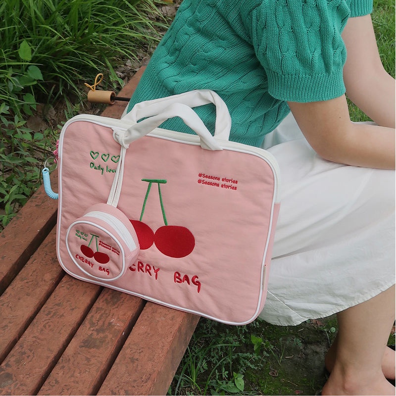 Túi Đựng Laptop 11 Inch 13.3 Inch 15.6-Inch Họa Tiết Cherry Phong Cách Mới 2022