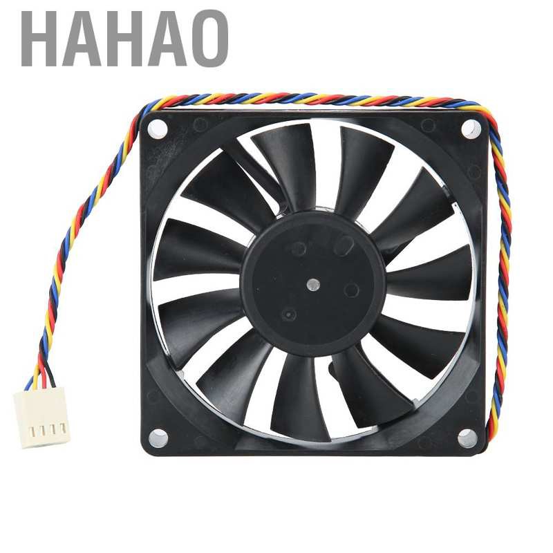 Hahao Cooling Fan 12V 0.3A 8cm Heat Sink 4PIN Cooler System fr Computer Case/Power