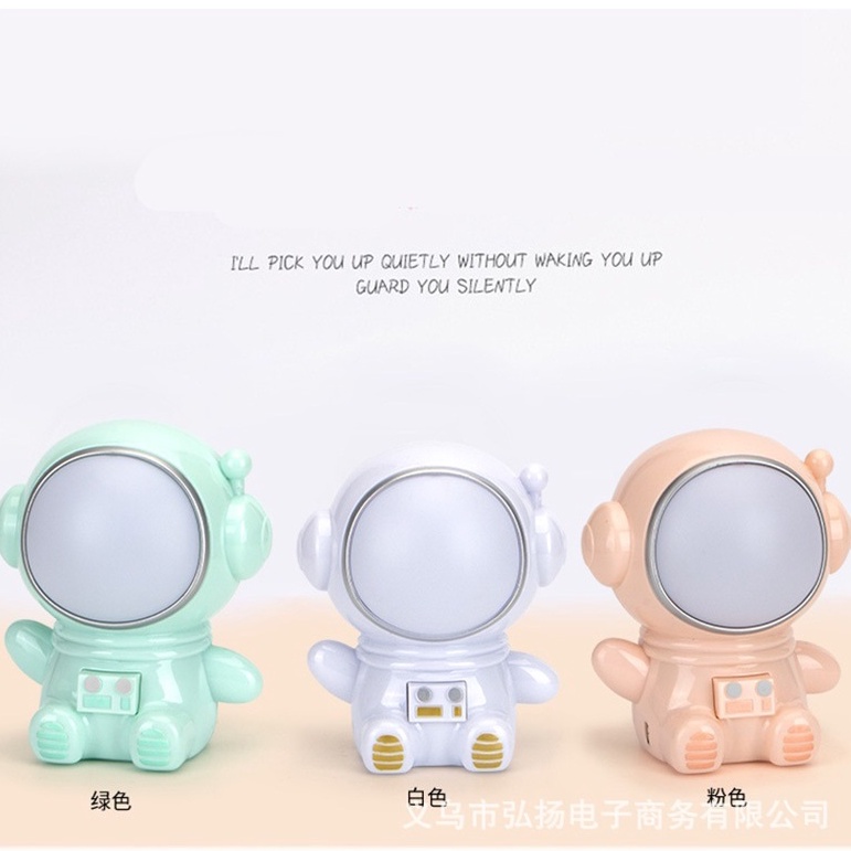 [Hàng mới về] Đèn bàn Sạc phi hành gia Chiếu sáng thay đổi màu sắc Bảo vệ mắt - Đèn ngủ điều chỉnh mức độ Sáng