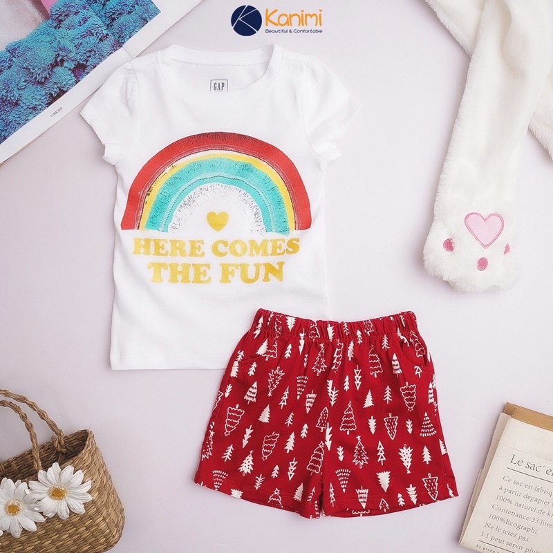 Đồ bộ ngắn tay GAP bé gái 1-5T nhí