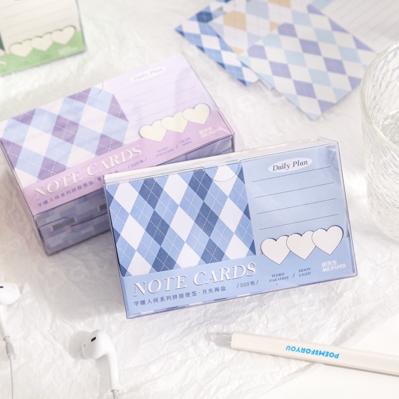 Giấy Note Mr Paper Giấy Ghi Chú Khổ Lớn 320 Tờ Hoạ Tiết Hình Thoi Highteen Nhiều Màu Sắc Mẫu 2022