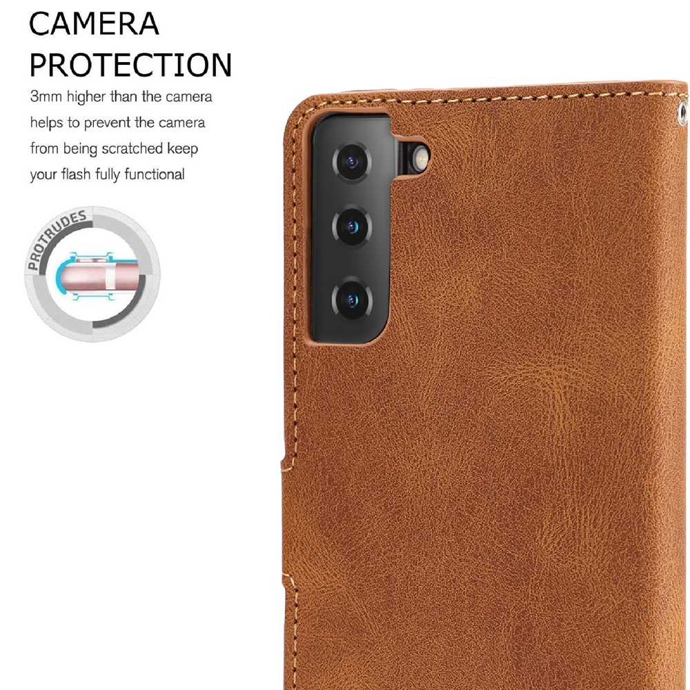 Bao Da Điện Thoại Dạng Ví Nắp Lật Có Ngăn Đựng Thẻ Và Chức Năng Giá Đỡ Cho Samsung Galaxy S22 Ultra S22+ Note 10 Plus 9 8 S20