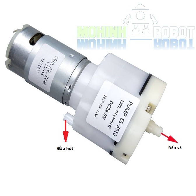 Máy bơm hút chân không, thổi oxy, sục bể cá, hút máy cắt kính  12V – 24V
