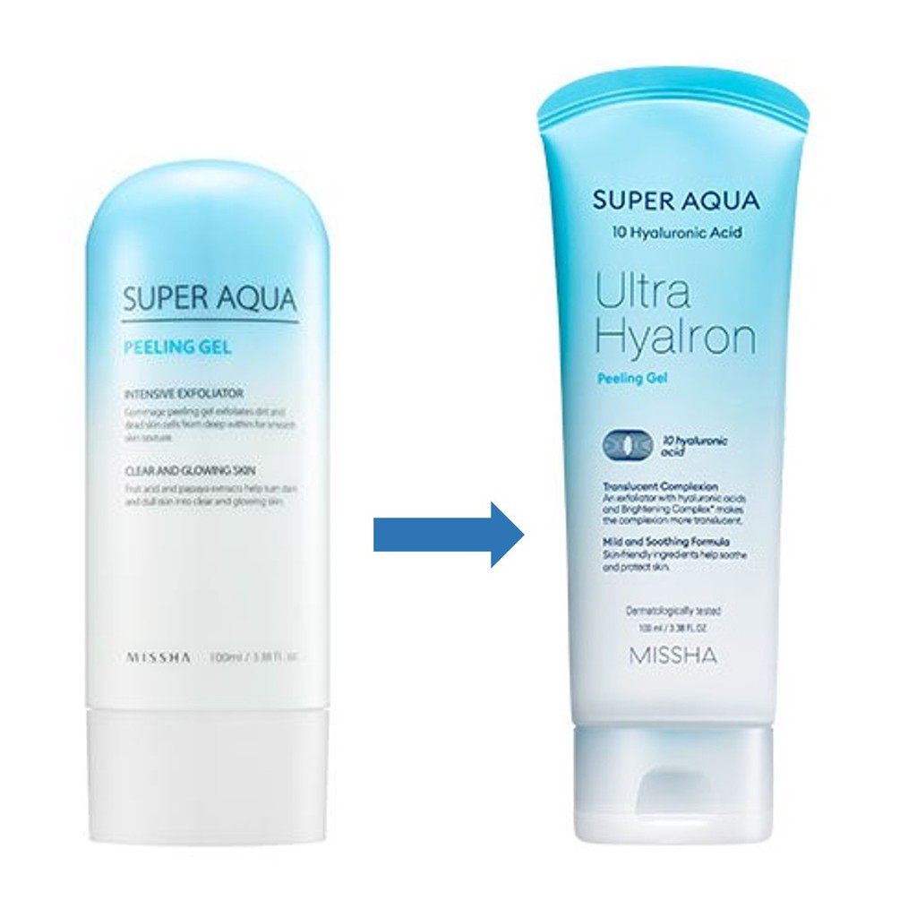 Gel Tẩy Tế Bào Chết Sáng Da Missha Super Aqua Ultra Hyalron Peeling Gel 100ml