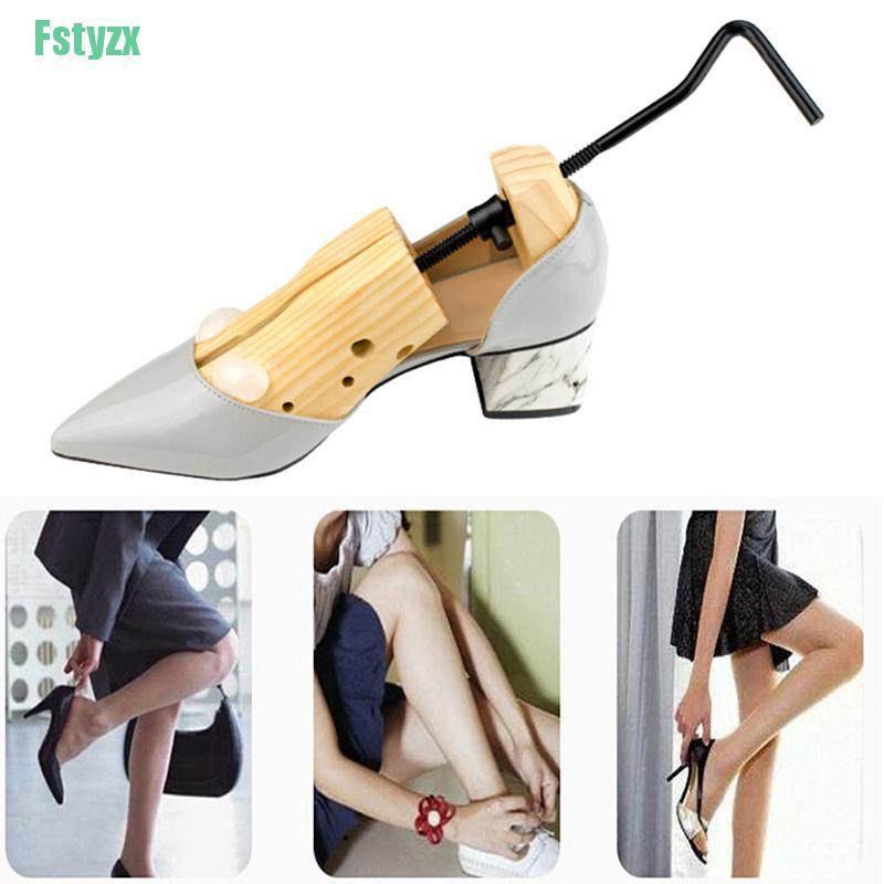 fstyzx Unisex women men wooden adjustable 2-way shoe stretcher shoe expander shaper