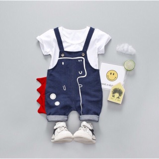Set yếm jean bé trai