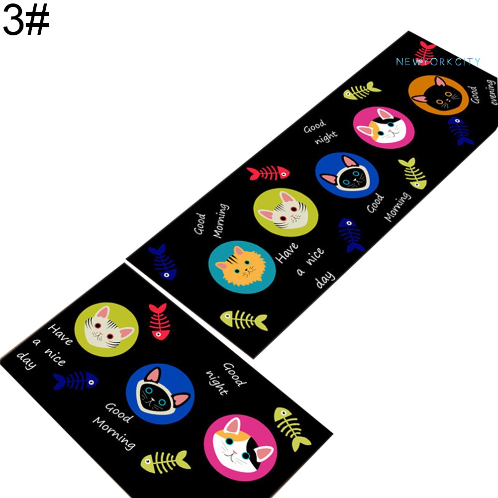 Thảm lót cửa chùi chân Chống Trượt In Họa Tiết Cây Cối / Mèo / Cá Độc Đáo Trang Trí Nhà Cửa