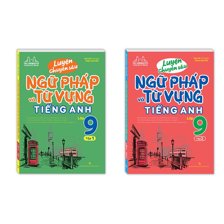Sách - Combo 2c luyện chuyên sâu ngữ pháp và từ vựng tiếng anh lớp 9