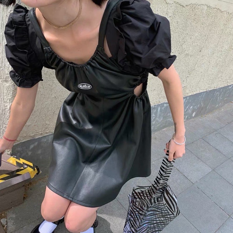 Váy da 2 dây ulzzang order