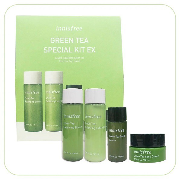 Bộ 4 Món Dưỡng Ẩm Innisfree Green Tea Special Kit EX ( mẫu mới nhất )