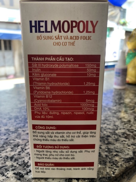 Sắt helmopoly bổ sung sắt cho trẻ em và người lớn