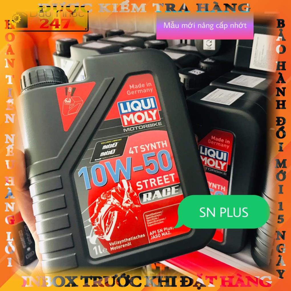 (Mẫu mới) Dầu nhớt xe máy Liqui Moly 10w50 Street Race 1L hiepyej