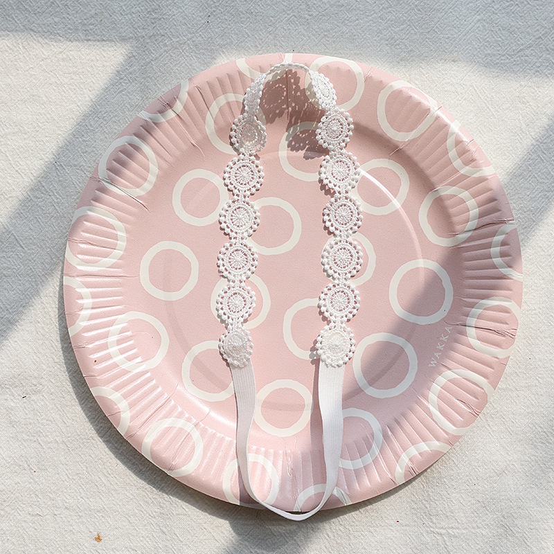 Băng đô turban dây mảnh màu trắng phong cách Hàn quốc xinh xắn cho bé gái