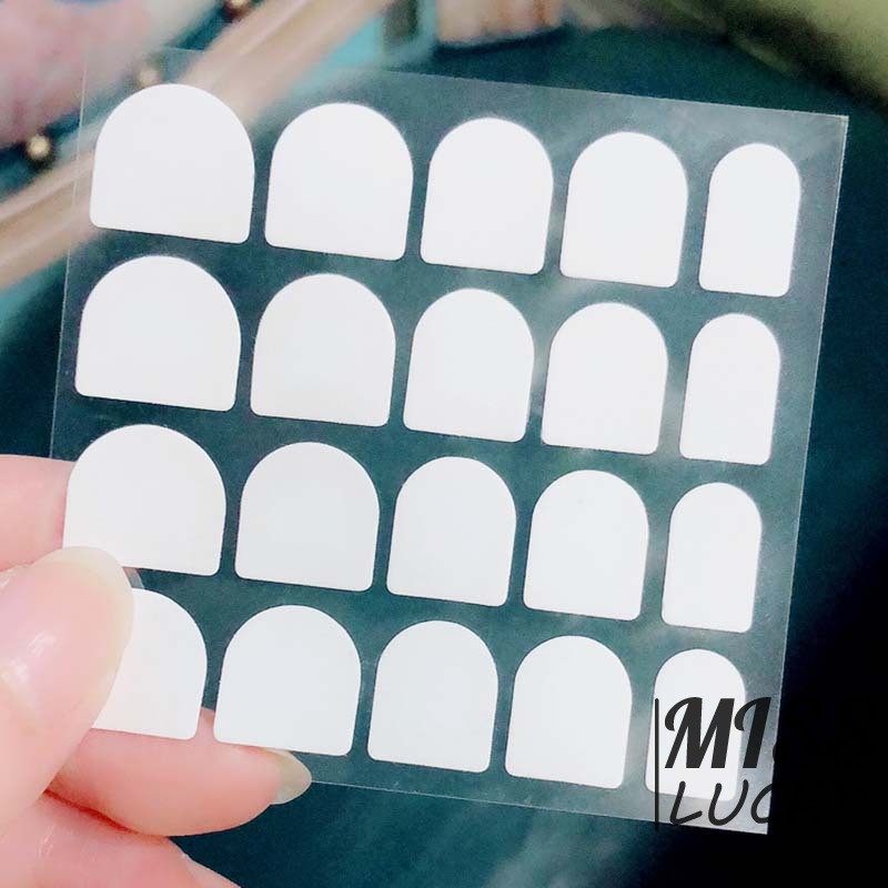 Set 10 băng dán hai mặt tự dính trang trí móng tay tiện dụng