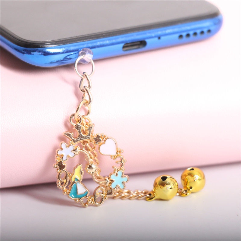Phích Cắm Chống Bụi Hình Chuông Lisi Một Mảnh Nhỏ Dễ Thương Thông Dụng Gắn Phích Cắm Sạc Tai Nghe Cho Cặp Đôi