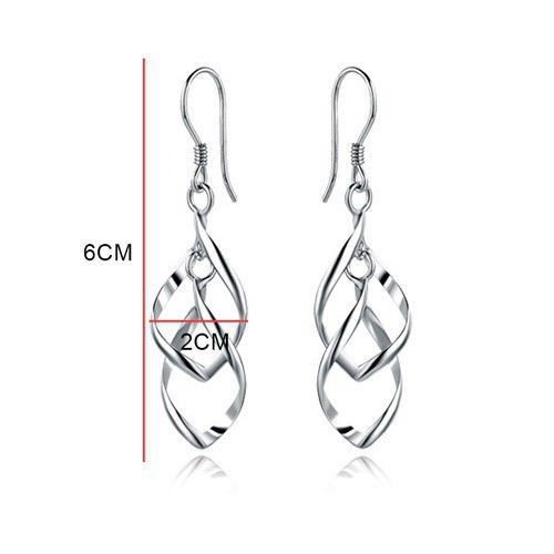 Bông Tai Mạ Bạc Dạng Vòng Đơn Giản