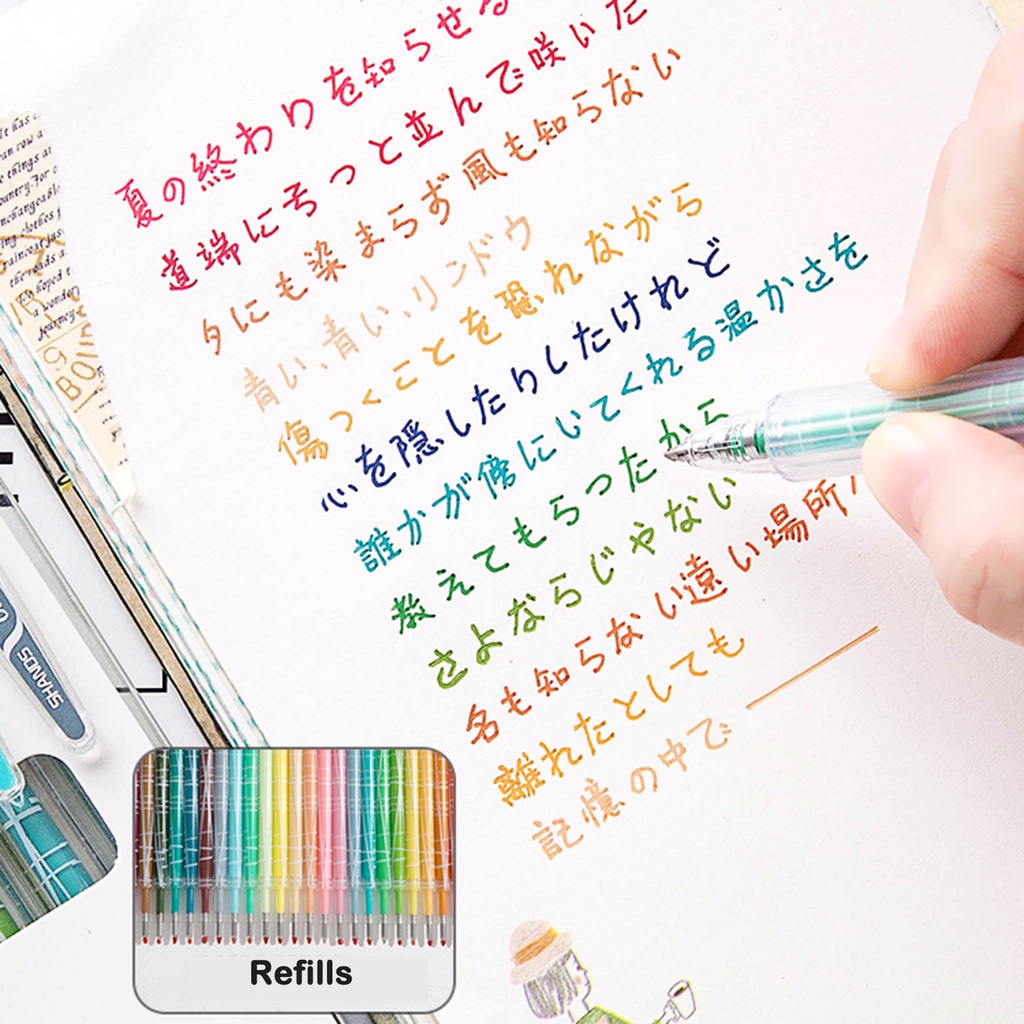 Bút mực gel Morandi 0.5mm nhiều màu sắc có thể thay ruột bút (có bán ruột bút lẻ)