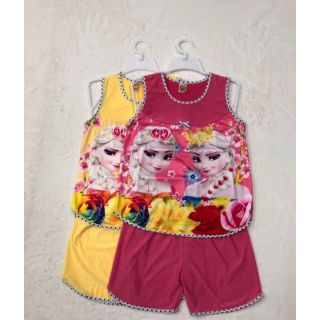 Đồ bộ thun lạnh in hình elsa 3D cho bé gái 4kg - 35kg ( hình thật 100%)