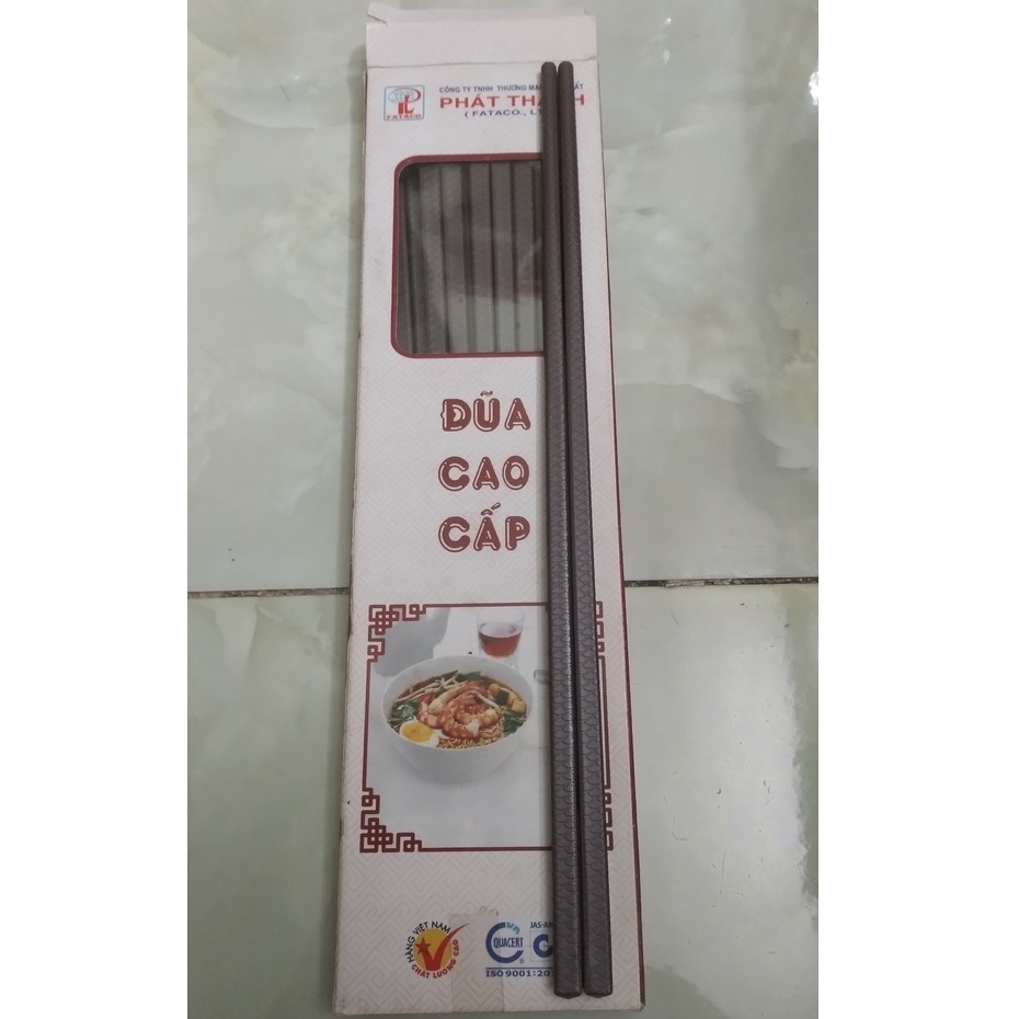 Hộp 10 đôi đũa nhựa Melamine cao cấp chịu nhiệt cao PPS 02-25cm
