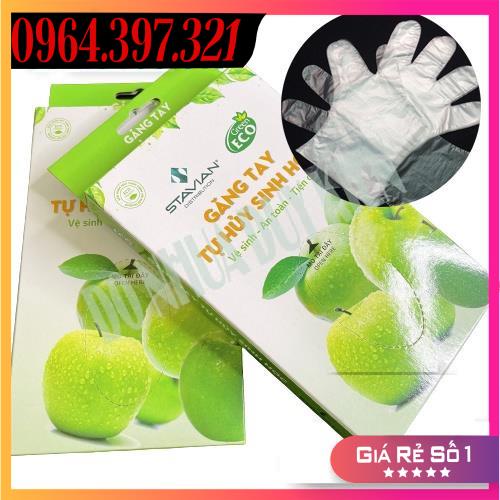 1 Hộp Găng Tay Tự Hủy Sinh Học GREENECO Dùng 1 Lần Cao Cấp Vệ Sinh An Toàn Tiện Dụng
