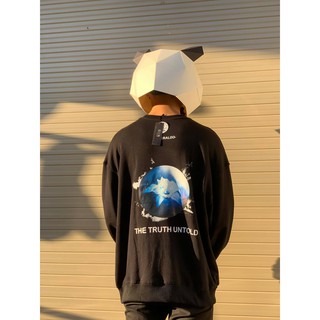 Áo Sweater đen form rộng unisex nam nữ