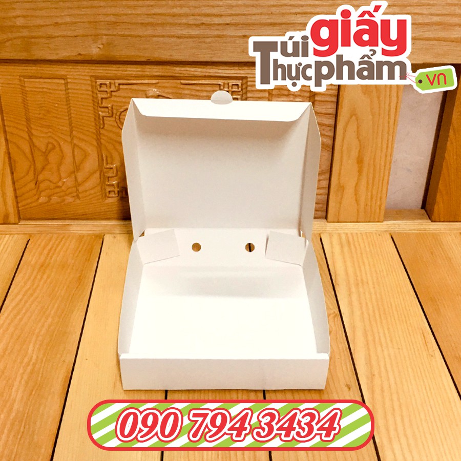 100 Hộp Pizza, Thực Phẩm Ivory Size 17cm (Ko in)