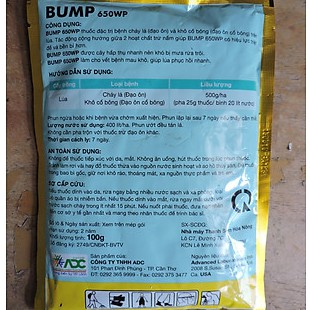 Bump 650WP - TRỪ NẤM GÂY BỆNH TRÊN LÚA, ĐẠO ÔN KHÔ CỔ BÔNG