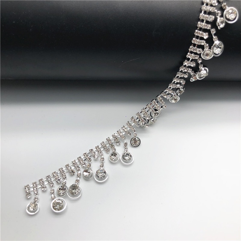 1992381     Phụ Kiện Trang Trí Túi Xách / Giày Cao Gót Đính Đá Phối Dây Xích Tua Rua Thời Trang Sang Trọng