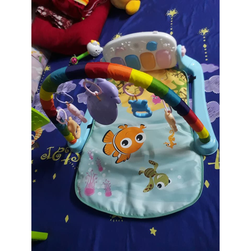 [NHẬP TOY30K] Giường nằm kệ chữ A (Cao cấp) có đồ chơi + bàn nhạc (Tặng đệm lót)