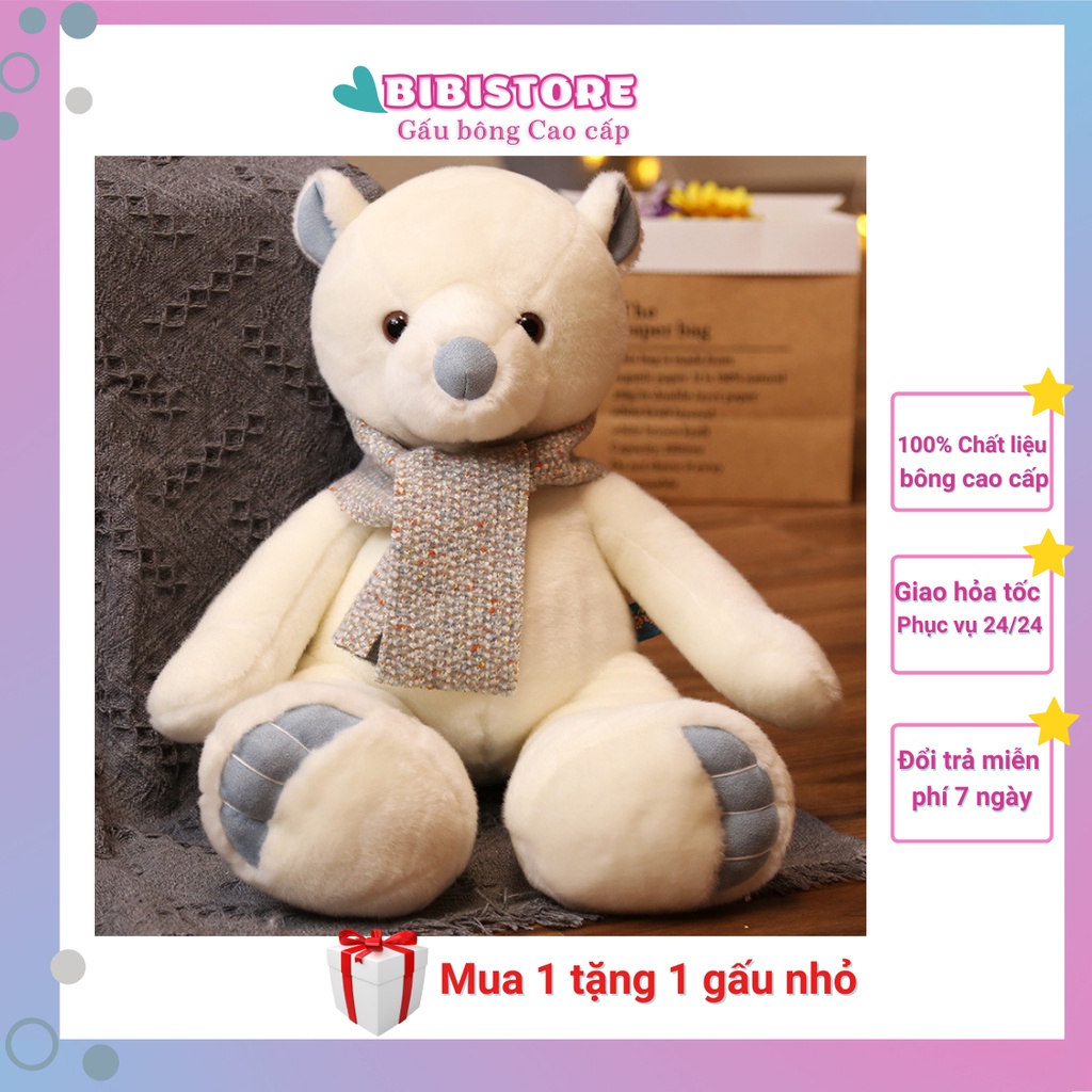 Gấu Bông To Mềm Mịn CAO CẤP, Thú Bông Cho Bé Đáng Yêu, Chất Liệu Mềm Mại An Toàn, Quà Sinh nhật ý nghĩa