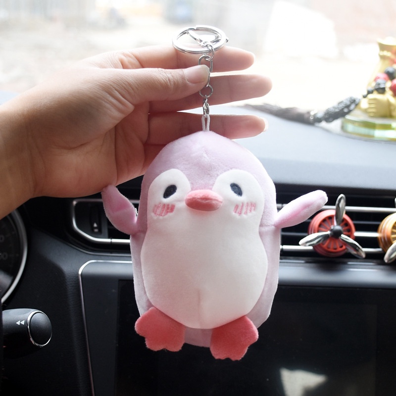 Móc Khóa Hình Chim Cánh Cụt Nhồi Bông Dễ Thương