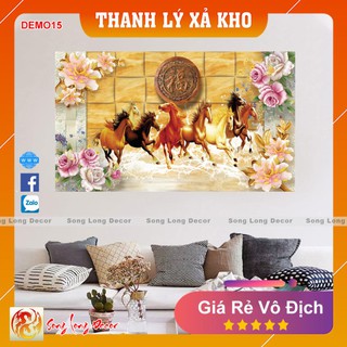 Tranh dán tường 3d Mã Đáo Thành Công - DEMO15 Tranh 3D Phong Thủy  - Song Long Decor