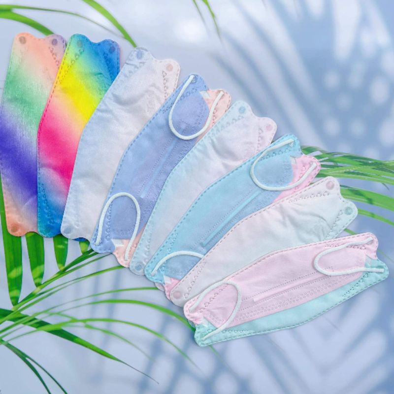 [ Túi 10 Chiếc ] Khẩu Trang KF94 Hiệu Taki Màu Sắc Cầu Vồng Size Người Lớn