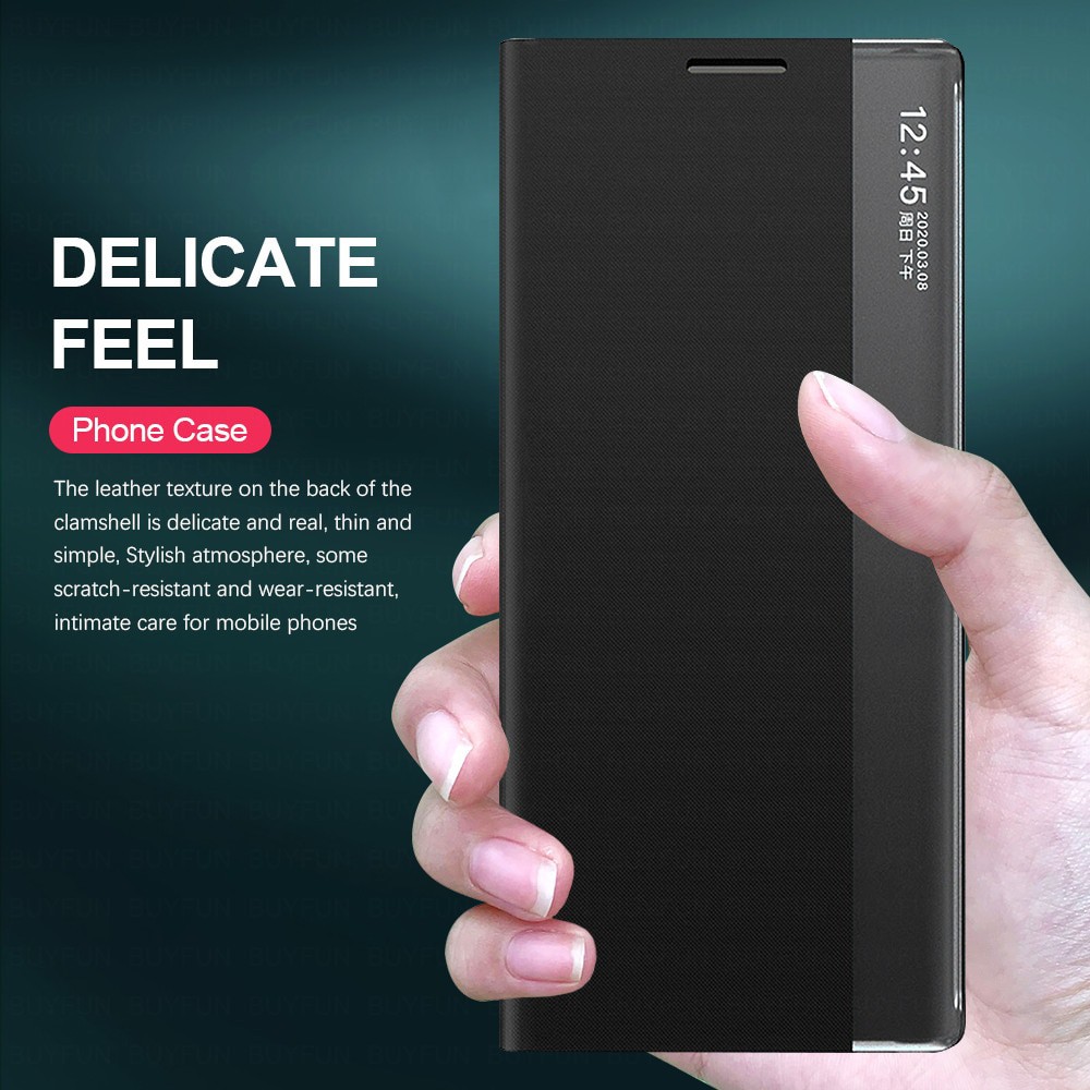 EDX Bao da nắp gập thông minh tích hợp giá đỡ cho Samsung S10 Lite Note 10lite Galaxy S10 S20 Plus + Note 10 9 8