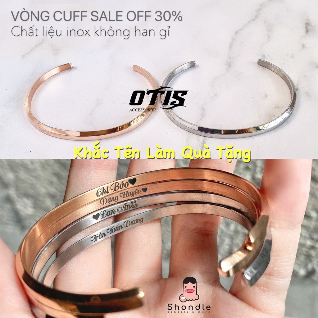 Vòng Tay Khắc Tên Theo Yêu Cầu - Thép Không Rỉ 316L [ BH 1 Năm]