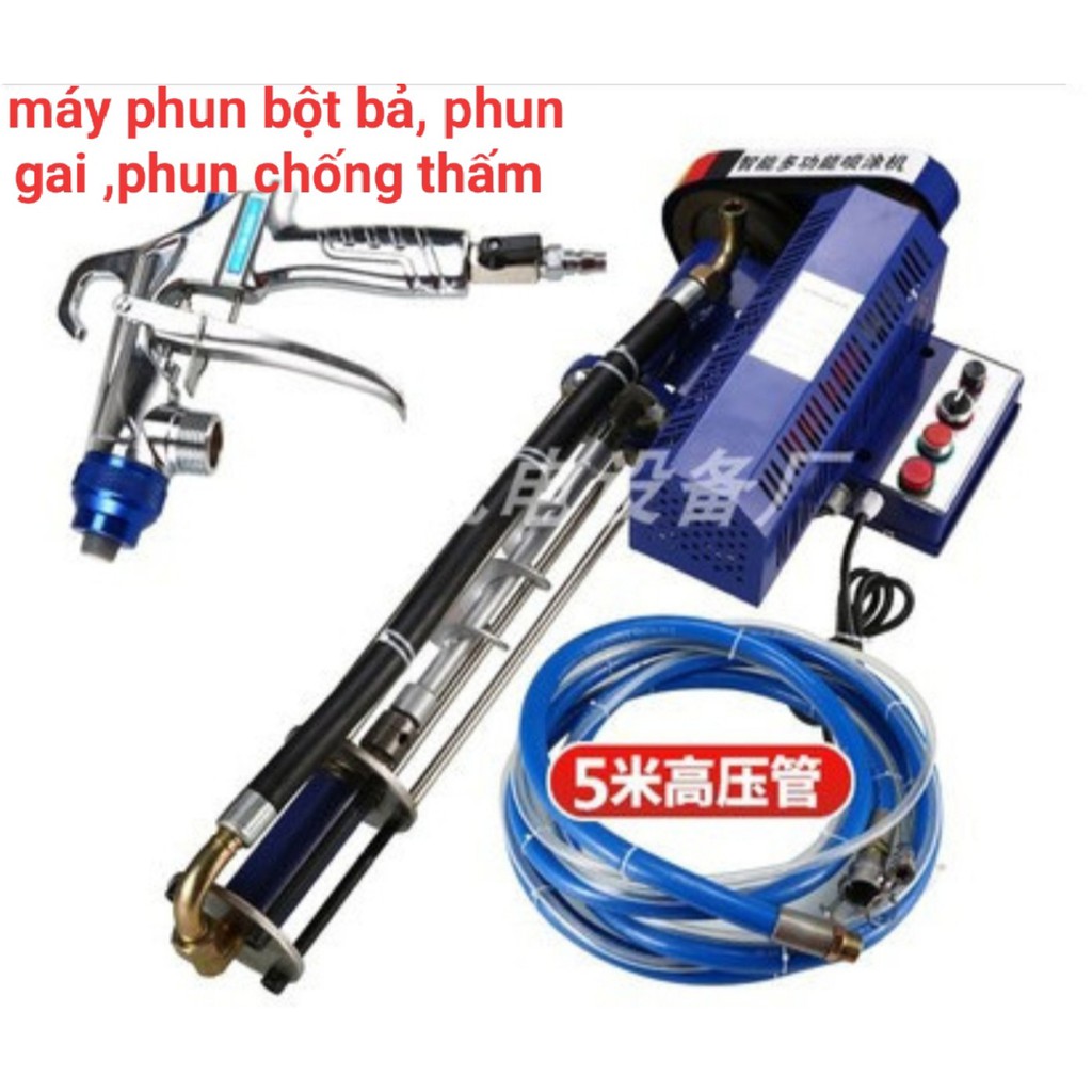 máy bơm phun bột trét tường , máy bơm phun bột bả