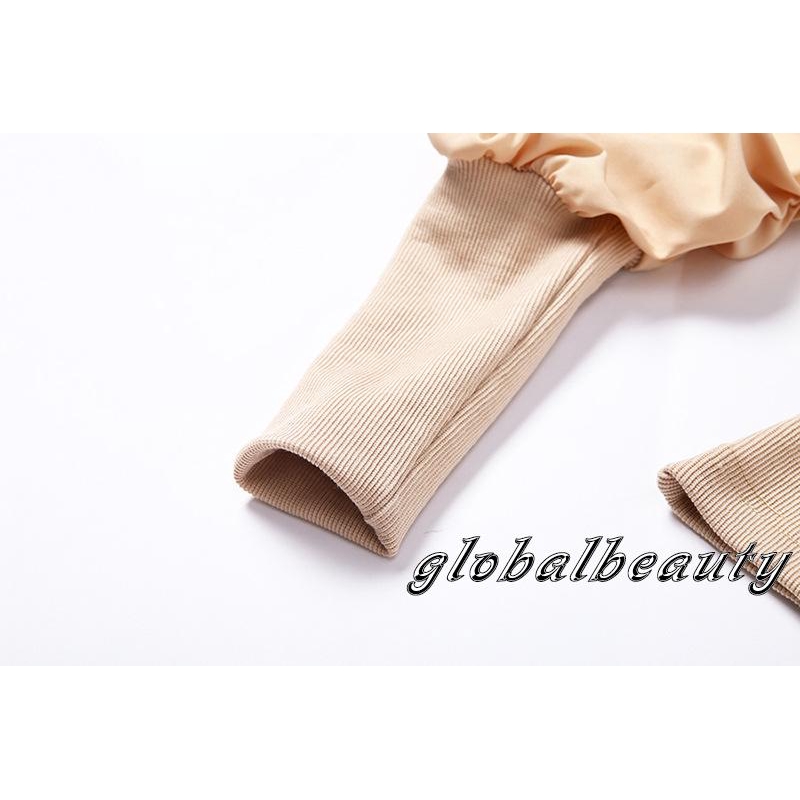 ☛✈ღFashion Womens Puff Sleeve Jumper Ladies Casual High Round Tops T-Shirt Blouse | BigBuy360 - bigbuy360.vn