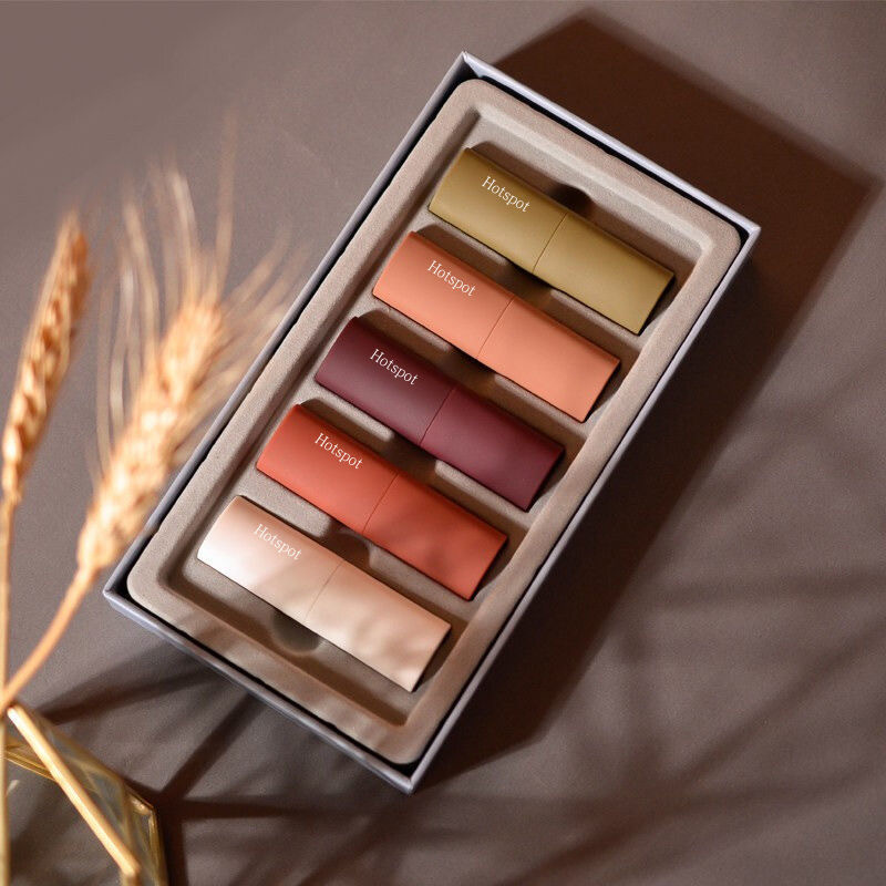 [Hàng mới về] Bộ 5 Son Môi Mini Dưỡng Ẩm Không Dính Cốc Màu Macaron | BigBuy360 - bigbuy360.vn