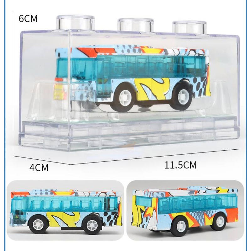 Mô Hình Đồ Chơi Xe Buýt Hoạ Tiết Rằn Ri Bằng Hợp Kim Cho Bé