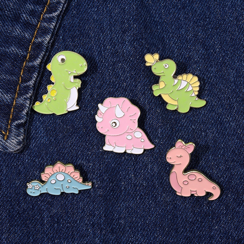 Ghim cài áo MISS ZOE hình khủng long hoạt hình dễ thương xinh xắn