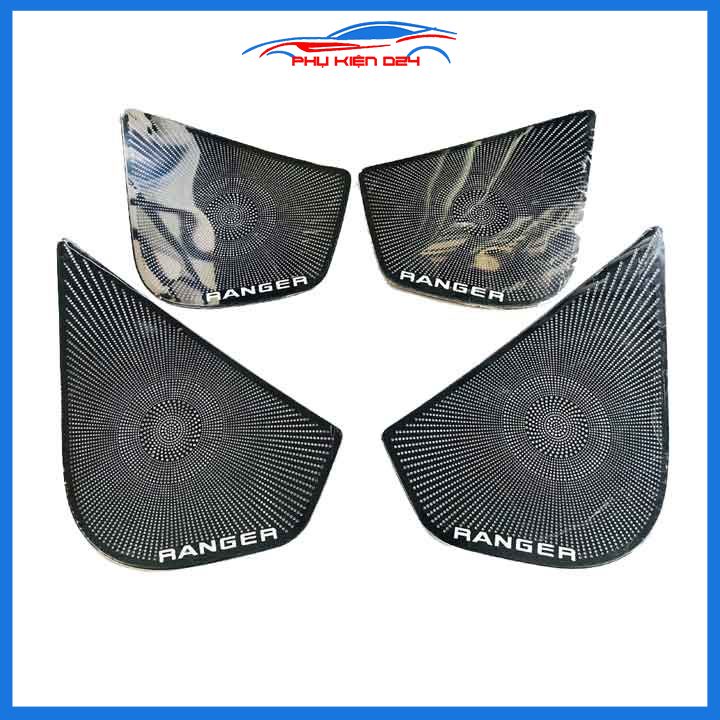 Bộ ốp màng loa vân Titan cho xe Ranger 2017-2018-2019-2020-2021-2022 chống xước trang trí nội thất ô tô