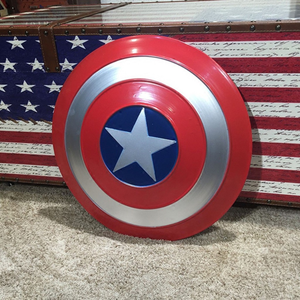 (GIÁ HỦY DIỆT) Mô Hình Khiên Captain America tỉ lệ 1:1 Thép Nguyên Khối - Tặng Kèm Mặt Nạ