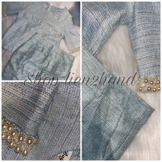 Đầm dạ tweed, set dạ tweed siêu đẹp