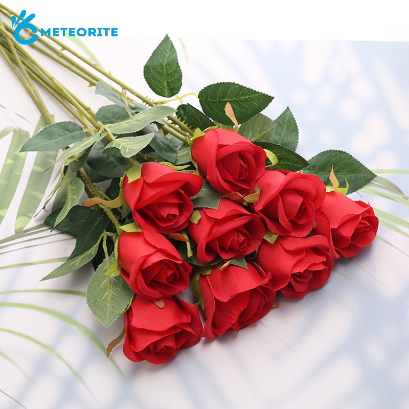 Bó Hoa Hồng Giả Bằng Lụa Dùng Trang Trí Tiệc Cưới / Chụp Ảnh