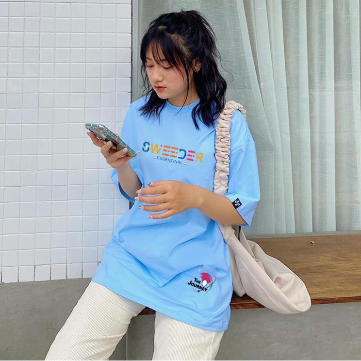Áo thun Tee SWEEDER tay lỡ nam nữ, chất vải thun cotton ( V11 )