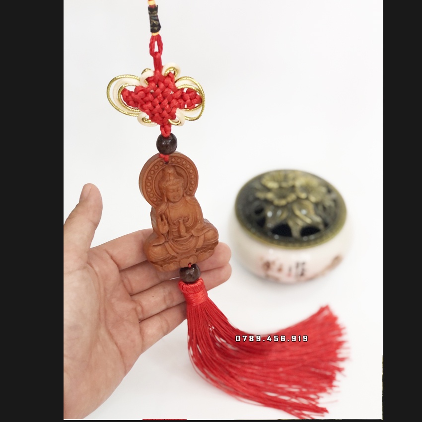 Dây Treo Tượng Phật Quan Âm Trên Xe Ô Tô Bằng Gỗ Giá Rẻ