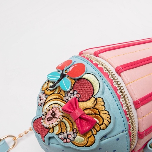 🌸Hàng Order🌸 Túi Xách Muzi&kai Chính Hãng Da Chần Hình Cốc Và Bánh Quai Da Phối Xích Sang Chảnh Nữ Tính 🌸 Quảng Châu