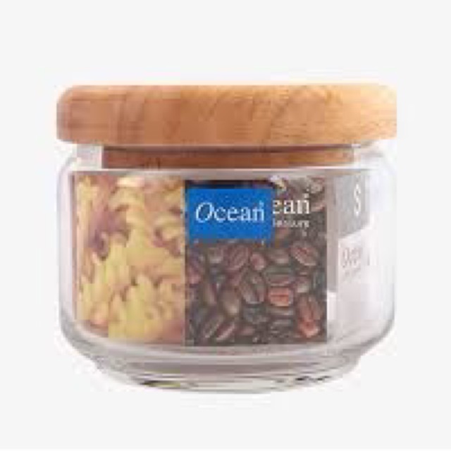 Hũ thuỷ tinh nắp gỗ 325ml - Ocean