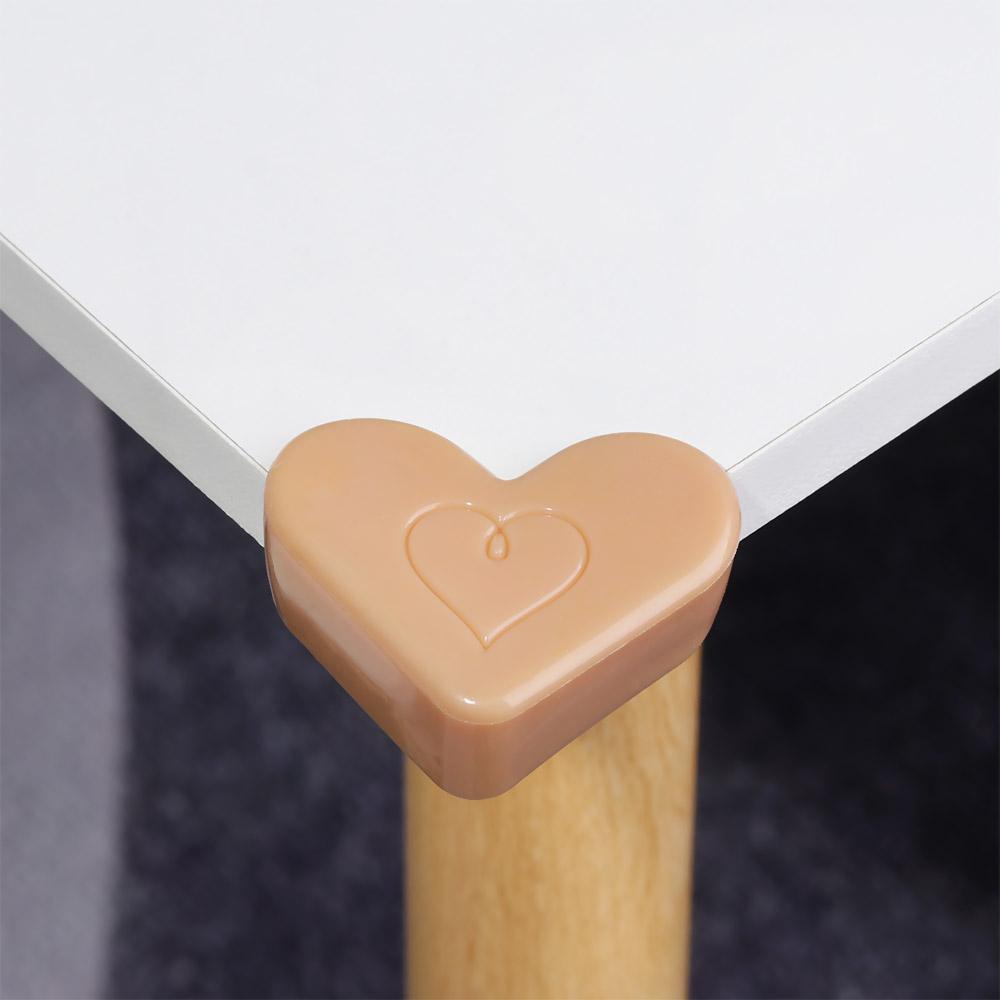 CLEVER Bộ 4 Miếng Silicone Bọc Cạnh Bàn Hình Trái Tim Bảo Vệ An Toàn Cho Bé