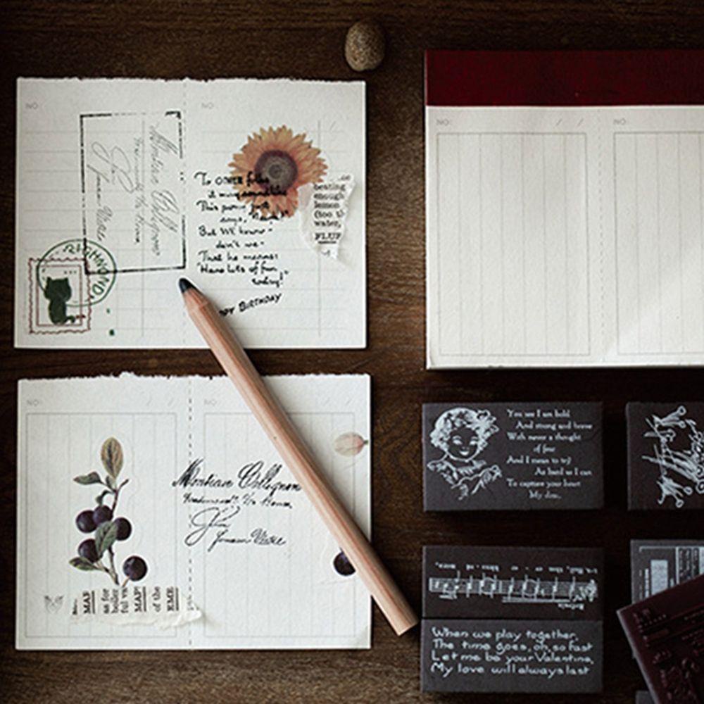 Con Dấu Dập Nổi Hình Vé Máy Bay Trang Trí Nhật Ký DIY